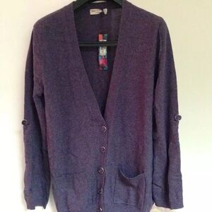 Marks & Spencer Purple long V-neck cardigan